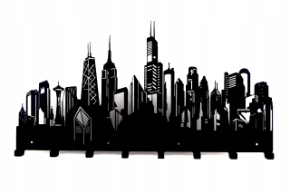 Vešiak do predsiene - Nástenný vešiak pre Chicago oblečenie