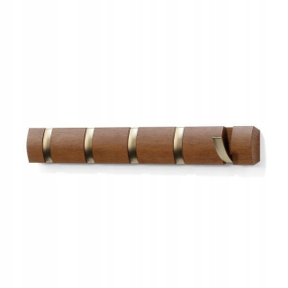 Vešiak do predsiene - Nástenný vešiak pre Flip 5 Walnut Clothes