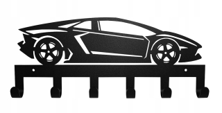 Vešiak do predsiene - Kľúče na rukoväť na oblečenie Lamborghini