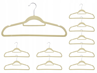 Vešiak do predsiene - Maxi Velor Hanger Set 100 béžový