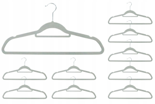 Vešiak do predsiene - Maxi Velor Hanger Set 10 ks - šedá