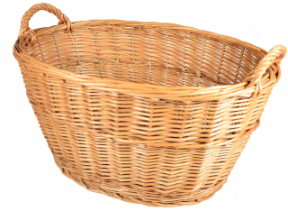 Úložný box pre deti - Prútený drevený kôš spodná bielizeň hračky 50 cm