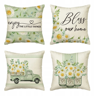 Obliečka na vankúš - Jarné vankúše pre vankúš 18x18 set 4 pod