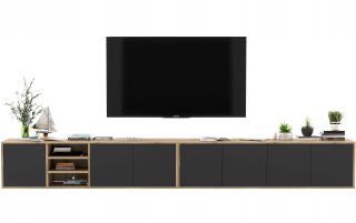 Skrinka pod TV - TV skrinka RTV stolové podkrovné police 100 cm