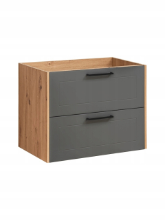 Skrinka do kúpeľne - Závesné skrinky pod zásuvkami grafitov Washbasin 80 cm