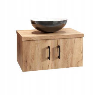 Skrinka do kúpeľne - Závesné kúpeľňové skrinka markus 80 + EC Washbasin