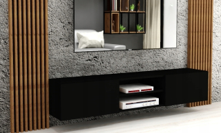 Skrinka pod TV - Závesné podkrovie RTV 180/3 Black Mat !!!