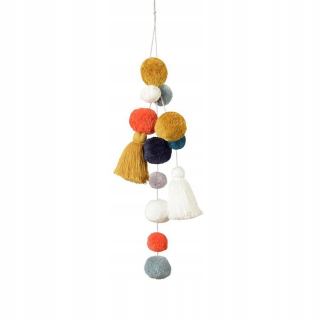 Závesné Pompoms - dekorácia, 50x14cm, kikadu