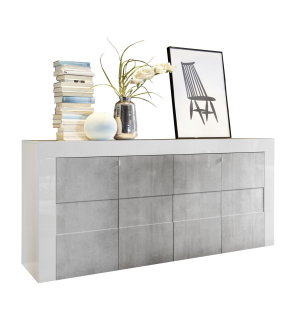 Komoda do obývačky - Talianska komoda High Gloss + Concrete Beauty