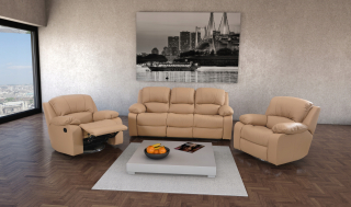 Sedacia súprava - Kožený odpočinok Relax 3+1+1 relaxácia, spanie!
