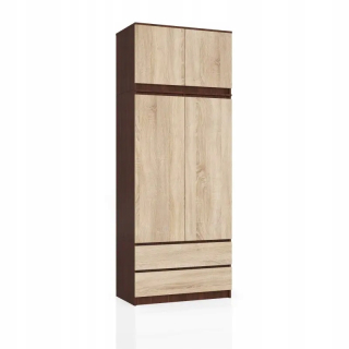 Šatníková skriňa do študenskej izby - RTV Cabinet Hanging Loft Graphite hrudník zásuviek RTV Loft 240