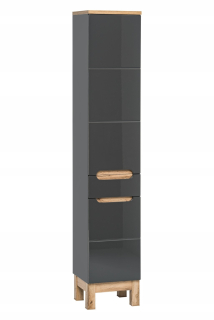 Skrinka do kúpeľne - Vysoká kúpeľňa Post Bali Graphite 800 stojaci