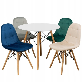 Kuchynská, jedálenská stolička - Set 4x stolička Molly Gray Kitchen pre edani
