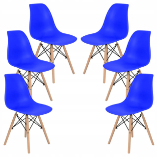 Kuchynská, jedálenská stolička - Set 6x námornícke stoličky Škandinávsky salón
