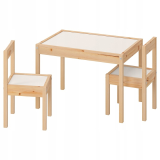 Zostava nábytku do detskej izby - Ikea latt set stolovej tabuľky + 2 stoličky pre dieťa