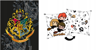 Prikrývka, prehozy na posteľ - Prikrývka Harry Potter Set Rokfort erbov