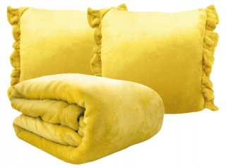 Prikrývka, prehozy na posteľ - FATTY -Yellow Prikrývka prikrývky +2x.