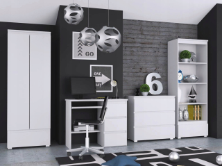 Sektorový nábytok do študenskej izby - Posuvná šatníka so zrkadlom 235 cm
