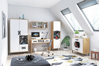 Sektorový nábytok do študenskej izby - Moderná kabinet Alabama RTV 180 cm