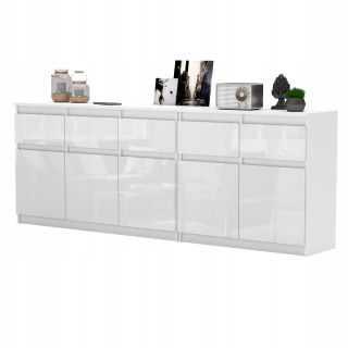 Komoda do študenskej izby - Billy Furniture Set 200 cm biely lesk