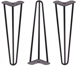 Nábytkové nožičky - Kovová noha vlásenka Sada tri tyče 45 cm
