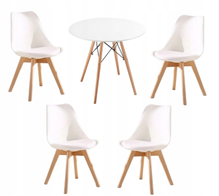 Stôl so stoličkami do obývačky - Škandinávska súprava 4 stoličky Kris Table 80 farieb