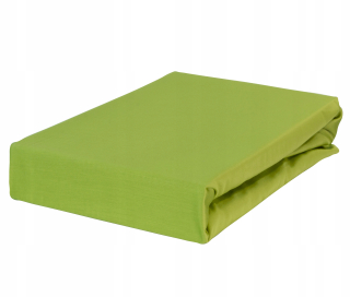 Plachta na posteľ - Zelený saténový list s elastickým 180x200