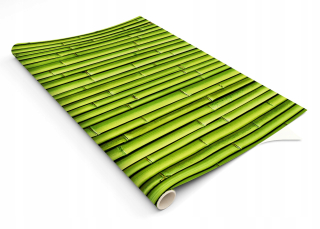 Dýha na nábytok - Zelená bambusová ochranná laminovaná nálepka 120x60