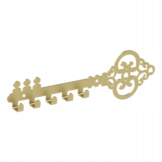 Vešiak do predsiene - Zlato tlačidlo kláves Gold Hanger