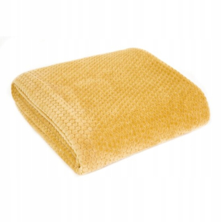 Prikrývka, prehozy na posteľ - Zoe horčicová prikrývka Flaran medový plátok 150x200