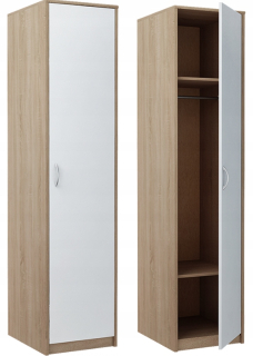 Šatníková skriňa do študenskej izby - Ikea Lagkapten Alex 120 x 60 x biely stôl