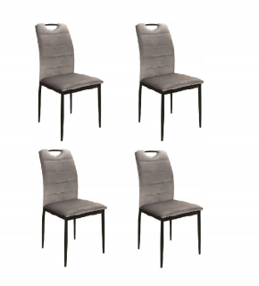 Kuchynská, jedálenská stolička - Sada 4 stoličiek signál RIP Velvet Grey Stoličky