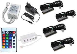 Osvetlenie nábytku - 4x LED klipová sada