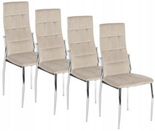 Kuchynská, jedálenská stolička - 4x Set Molly Beige Curseova stolička