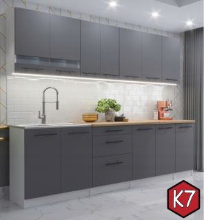 Kuchynská linka - Flip Grey Kitchen Set [K7]