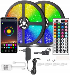 Osvetlenie nábytku - 10m LED set RGB5050 Bluetooth Pilot