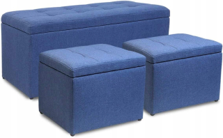 Sedací vak do detskej izby - PUFA SET PUF PUF People Blue