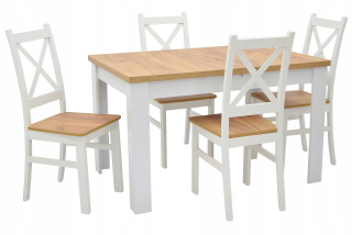 Stôl so stoličkami do obývačky - Kancelária v knižnici šatníka 60 cm 2d 1. biely nábytok