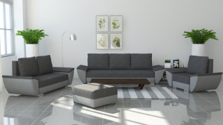 Sedacia súprava - Zásuvka 2d3s 120 cm zásuvka antracite dubový remeselník