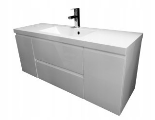 Kúpeľňové zostava nábytku - Kúpeľňa Set skrinky s umývadlom 120 x 39