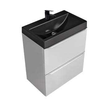 Skrinka do kúpeľne - Kúpeľňa s kabinetom s 60 cm umývadlom a batériou