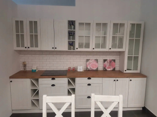 Kuchynská linka - Klasická kuchynská príborník 120 cm knižnica skrinky