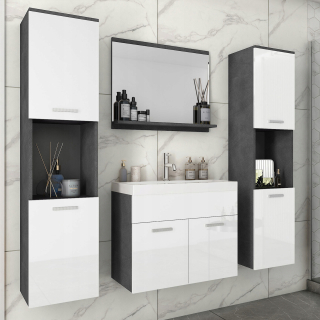Kúpeľňové zostava nábytku - LED zvýraznené zrkadlo 120x80cm LED- 5 návrhov