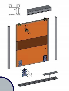 Posuvný systém na nábytok - ABS Furniture Edge Popiel 22x0.8 150 MB