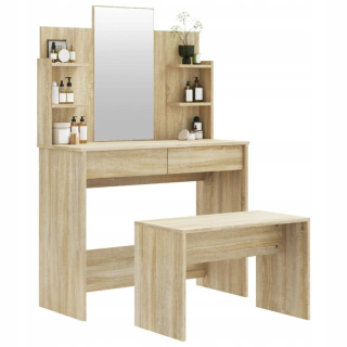 Toaletný stolík - Dressing nemecký dąb sonoma Mat 95 x 145 x 42 cm podsvietenia