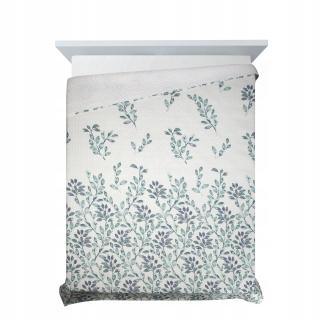 Prikrývka, prehozy na posteľ - D91 Bedspread 200x220 Clarissa R+Zelené listy