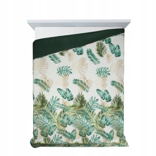 Prikrývka, prehozy na posteľ - D91 Bedspread 200x220 Dawosa R+Zelené listy