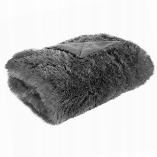 Prikrývka, prehozy na posteľ - D91 Blue Up, chlpatá pdalová oceľ Tiffany 170x210