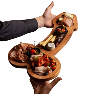 Drevené aperitifové dosky penis podávajúci podnos