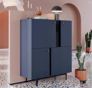 Komoda do obývačky - 4D farby CS -01 Hrudník - moderná námornícka modrá